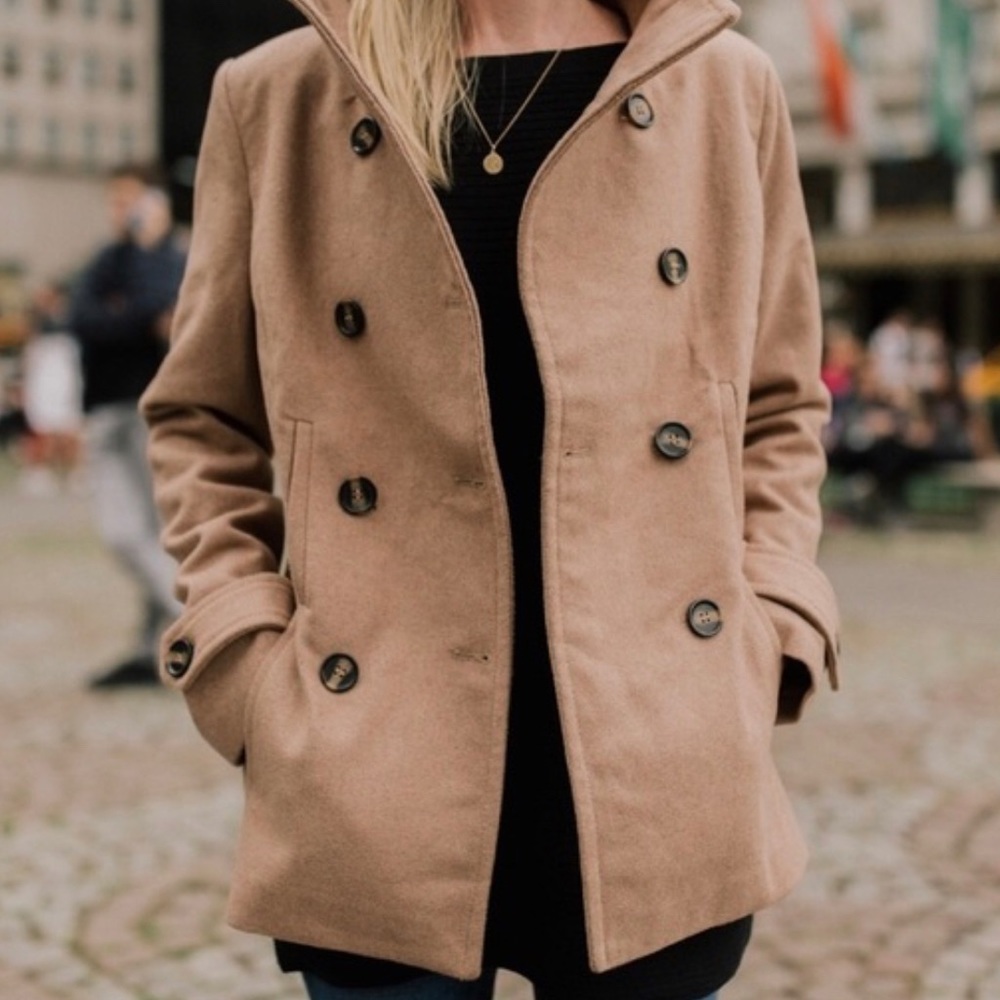 THREAD & SUPPLY double breasted wool peacoat